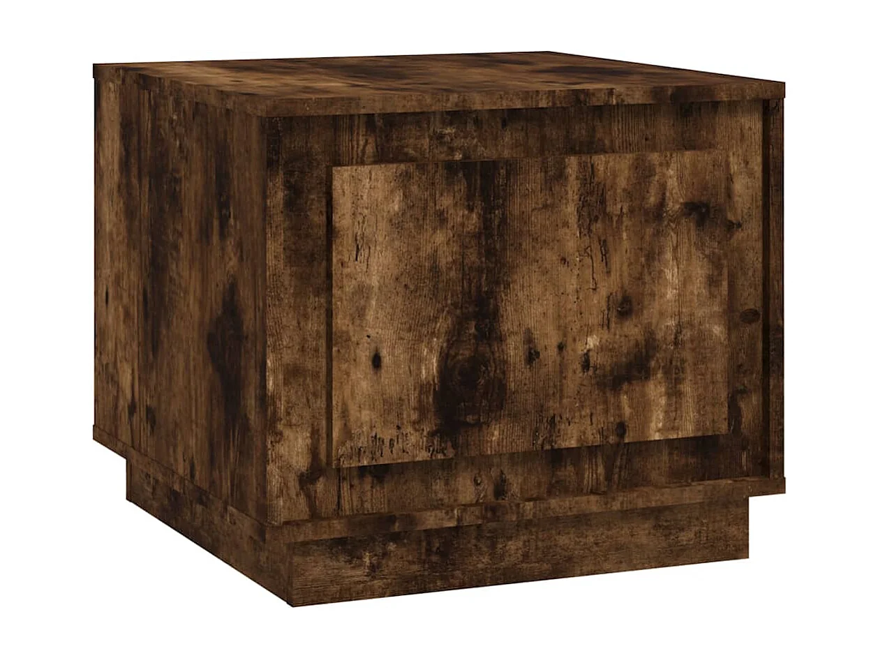 Salontafel 51x50x44 cm bewerkt hout gerookt eikenkleurig