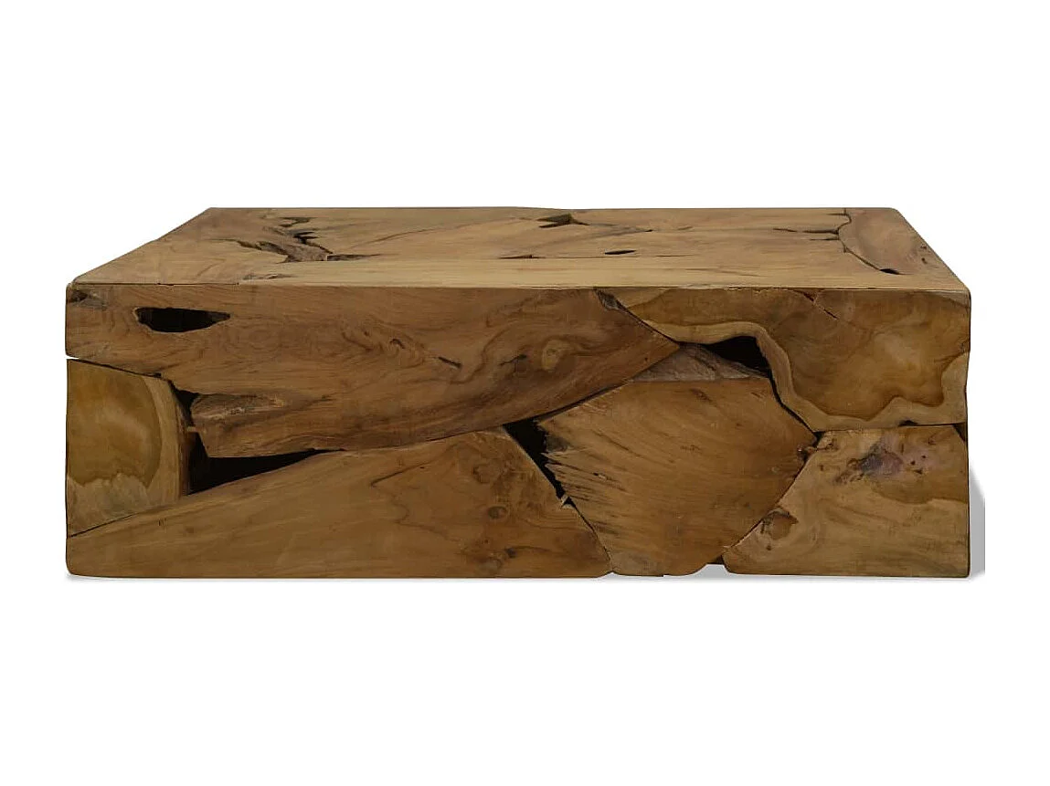 Table basse 90x50x30 cm Teck véritable Marron