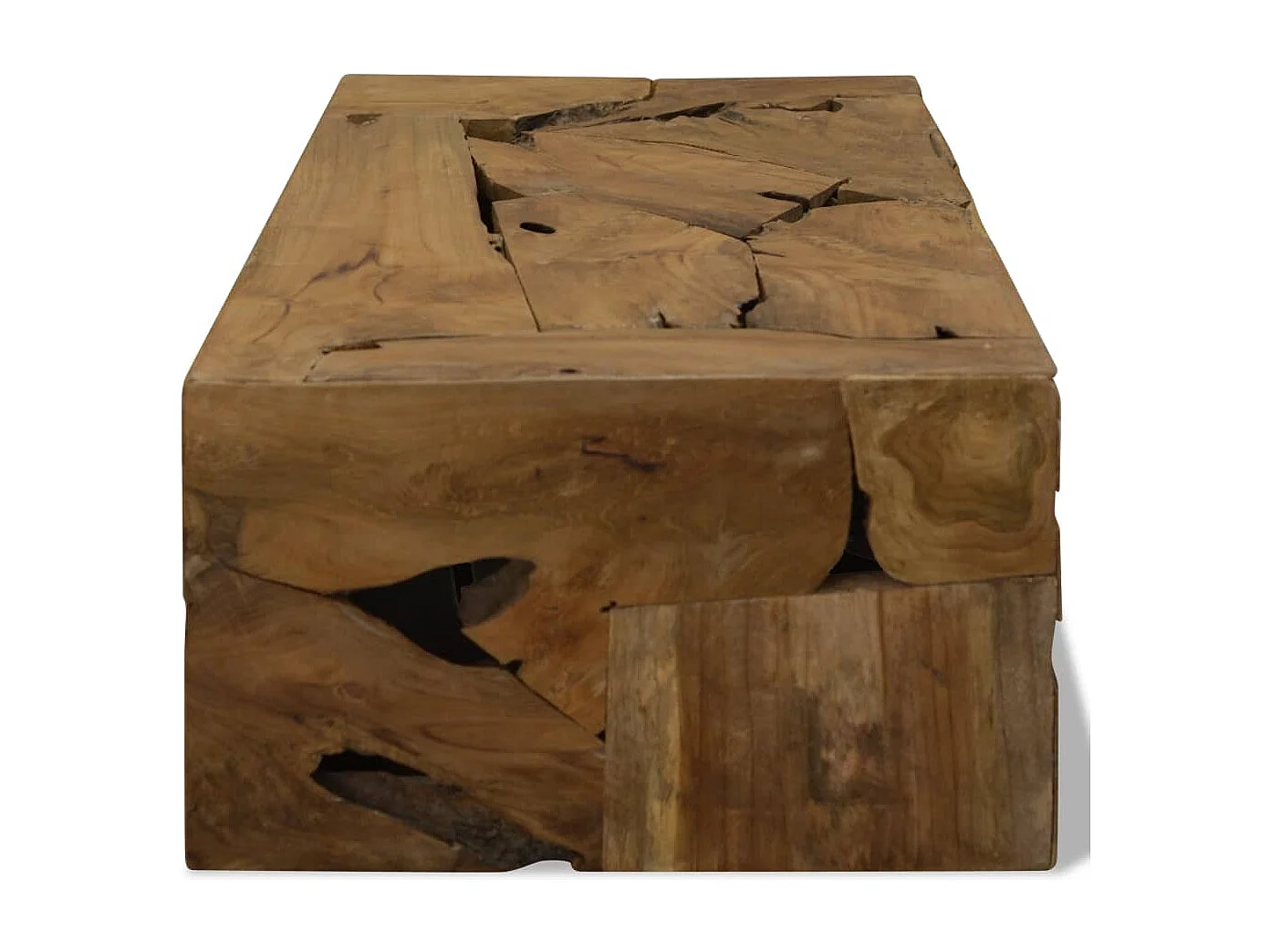 Table basse 90x50x30 cm Teck véritable Marron