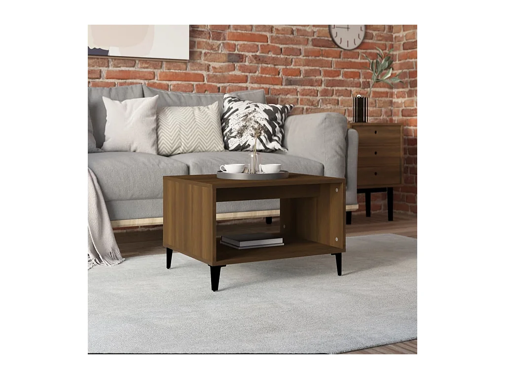 Table basse Chêne marron 60x50x40 cm Bois d'ingénierie