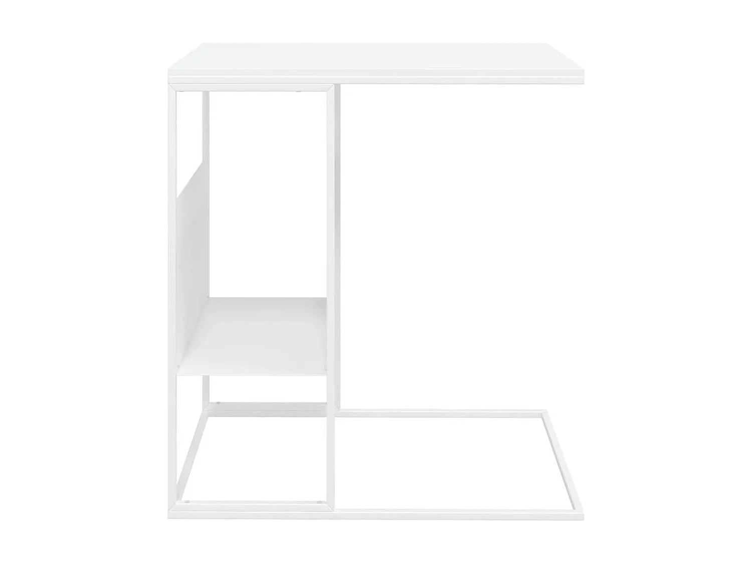 Table d'appoint Blanc 55x36x59,5 cm Bois d'ingénierie