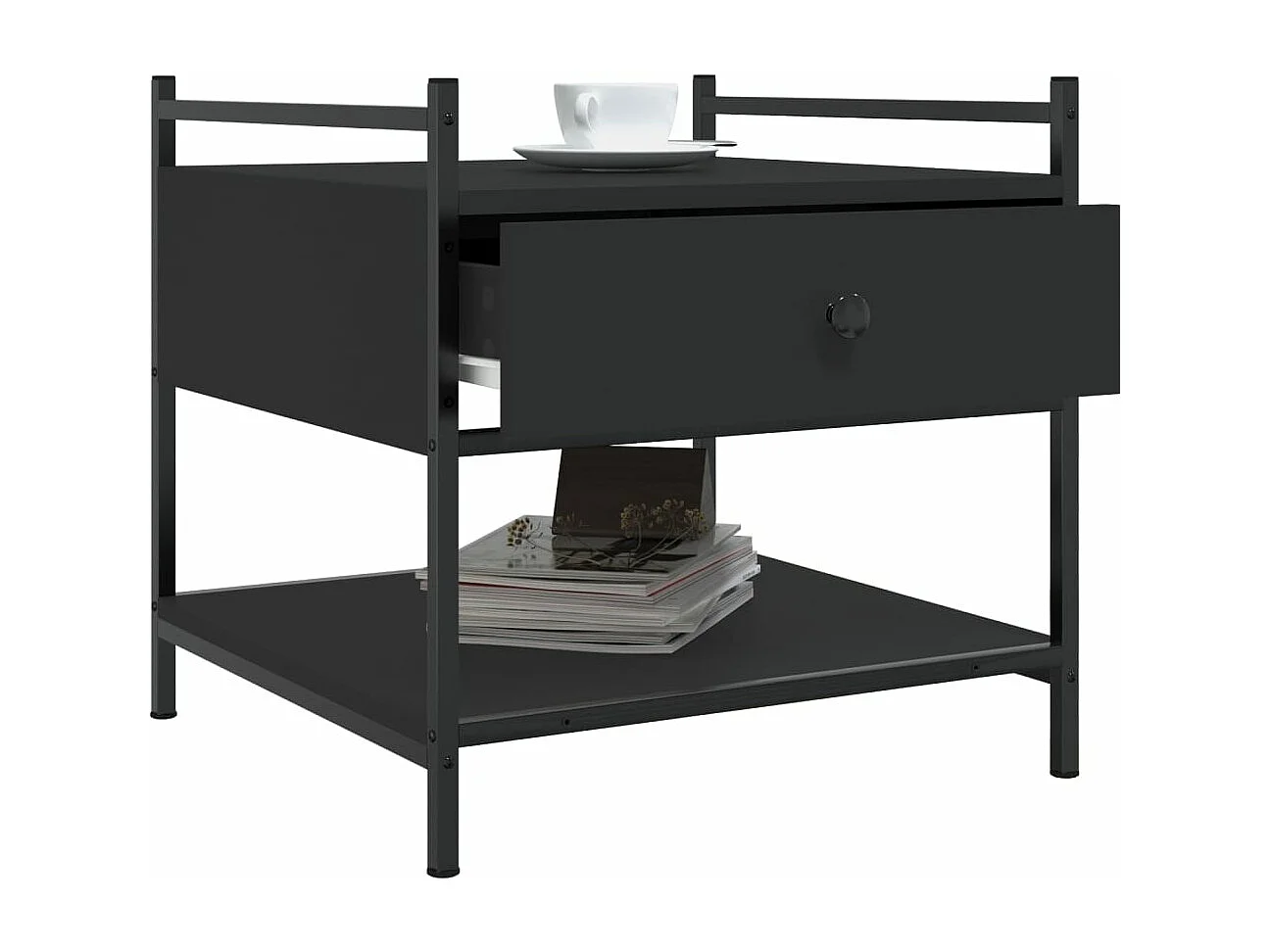 Mesa de centro 50x50x50 derivados de madeira preto