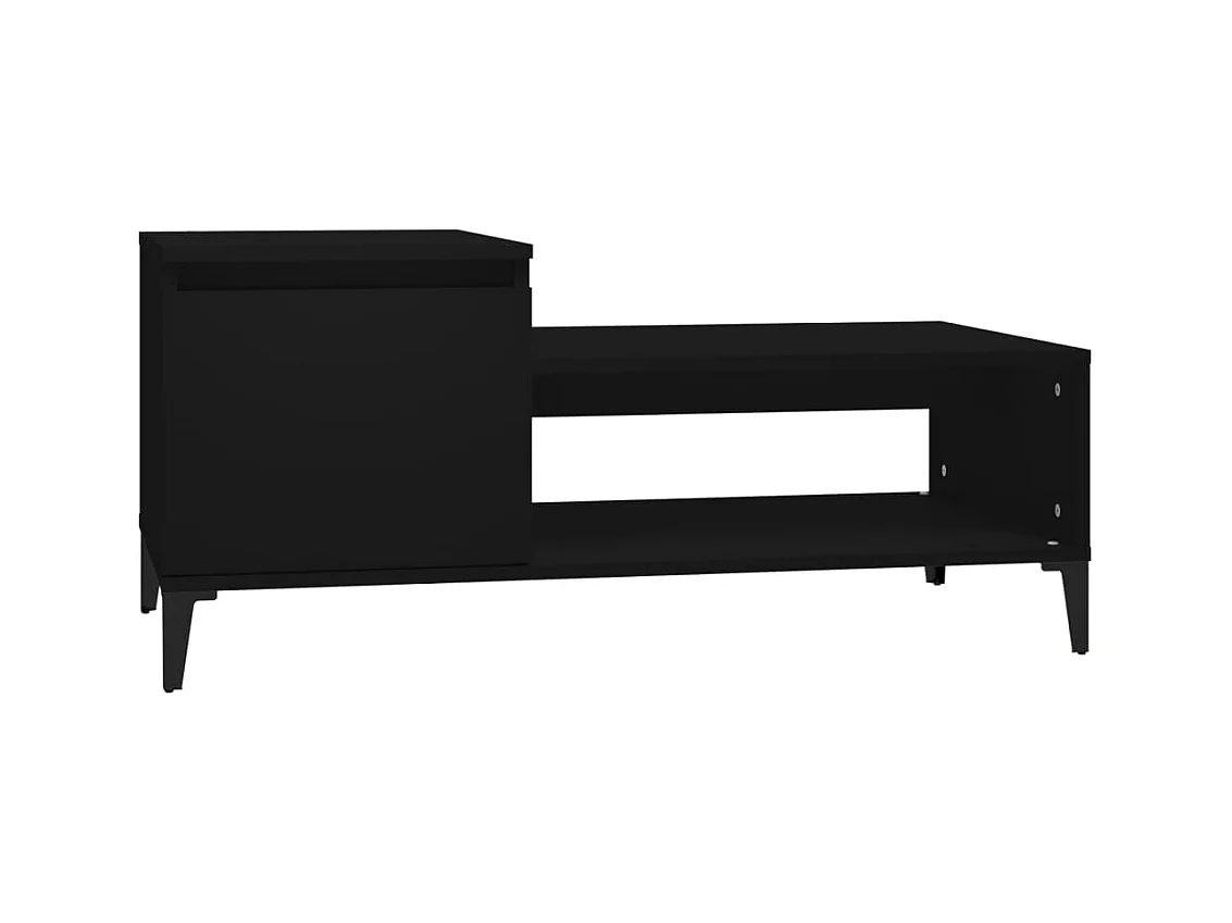 Table basse Noir 100x50x45 cm Bois d'ingénierie