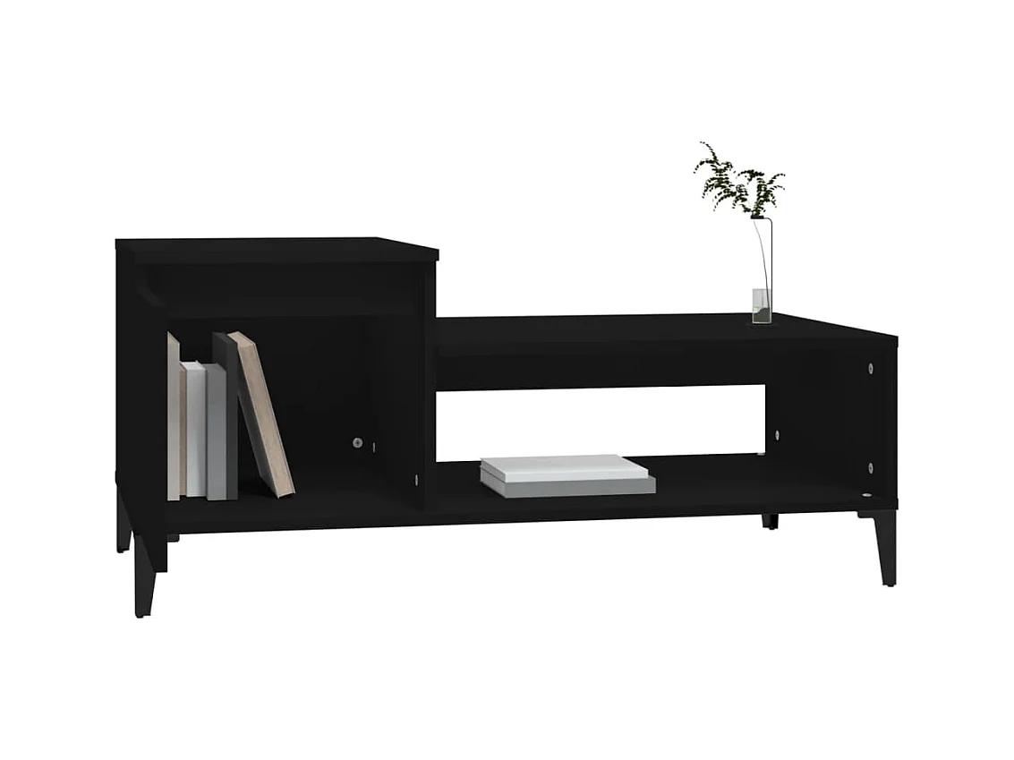 Table basse Noir 100x50x45 cm Bois d'ingénierie