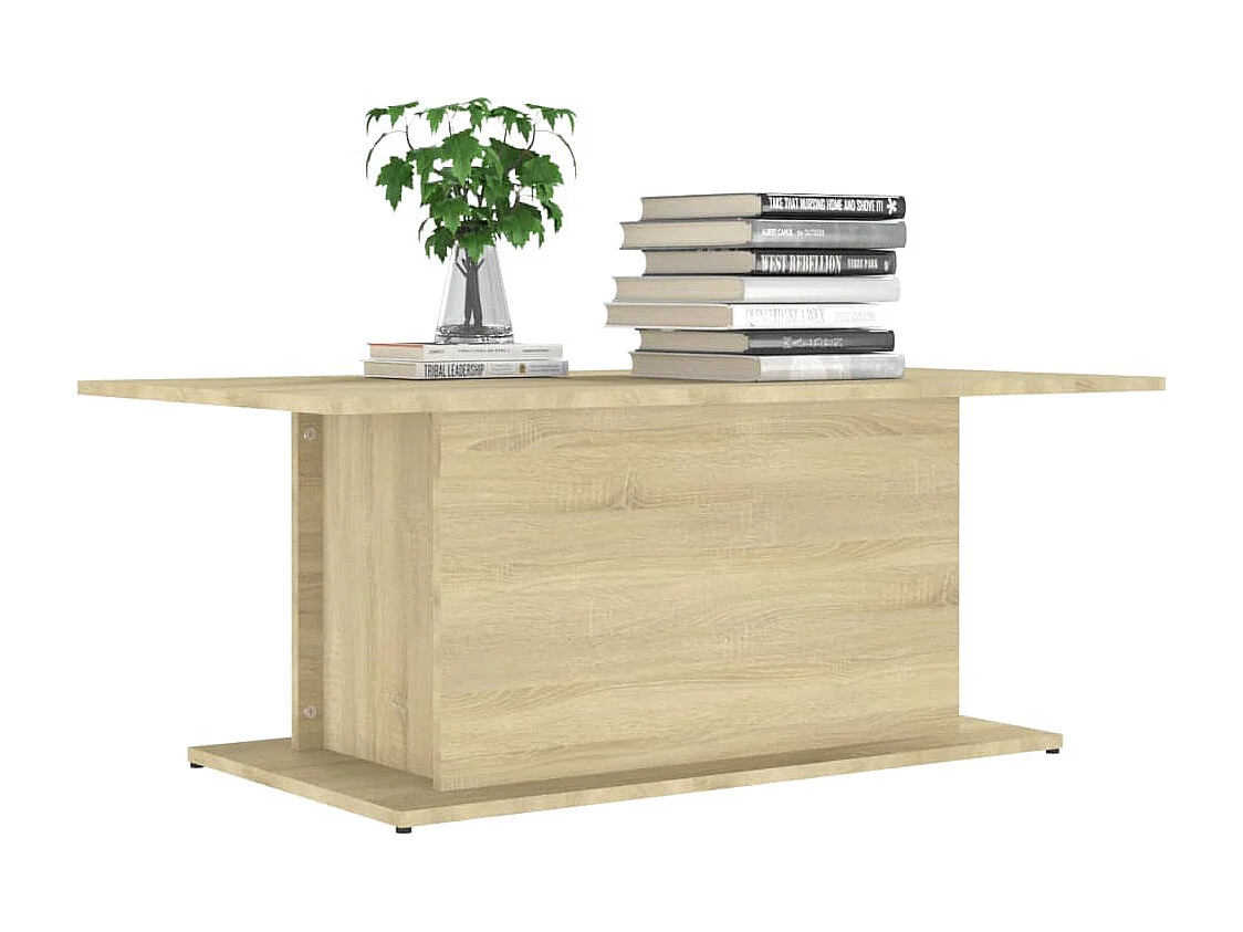 Table basse Chêne sonoma 102x55,5x40 cm Aggloméré