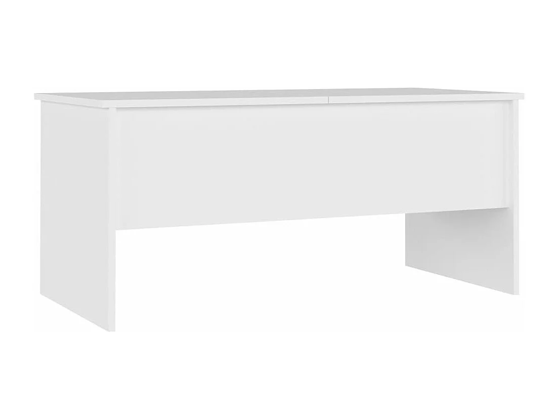 Table basse Blanc 102x50,5x46,5 cm Bois d'ingénierie