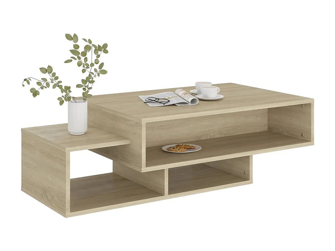 Mesa de centro 105x55x32 cm contraplacado carvalho sonoma
