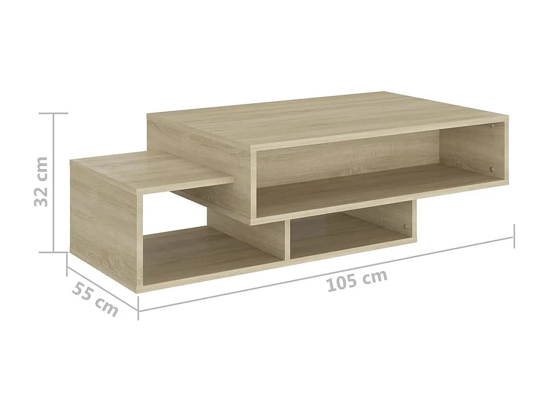 Table basse Chêne sonoma 105x55x32 cm Aggloméré