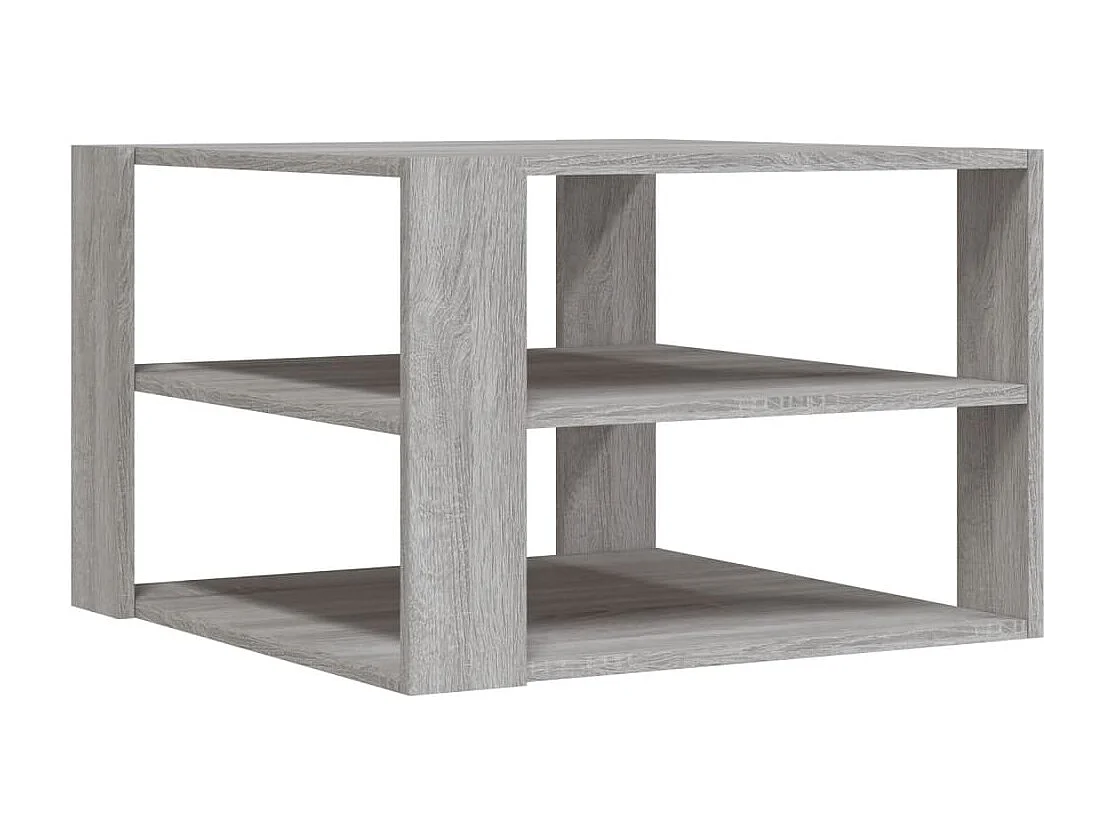 Salontafel 59,5x59,5x40 cm bewerkt hout grijs sonoma
