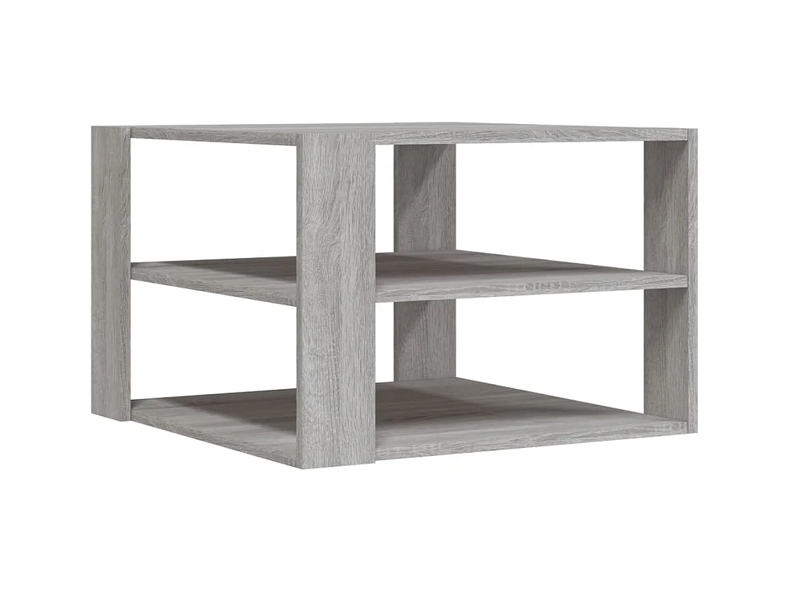 Table basse sonoma gris 59,5x59,5x40 cm bois d'ingénierie