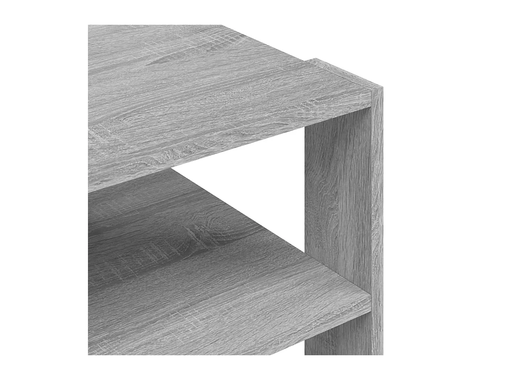 Table basse sonoma gris 59,5x59,5x40 cm bois d'ingénierie
