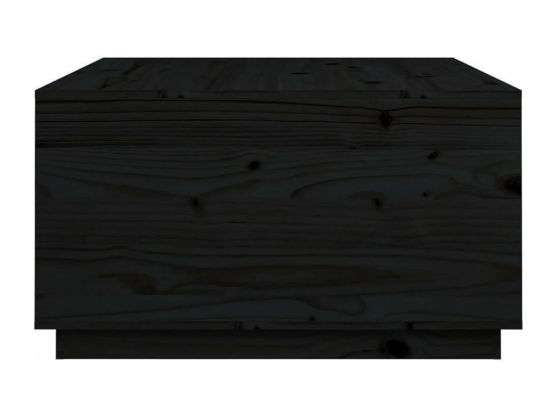 Table basse Noir 80x80x45 cm Bois massif de pin