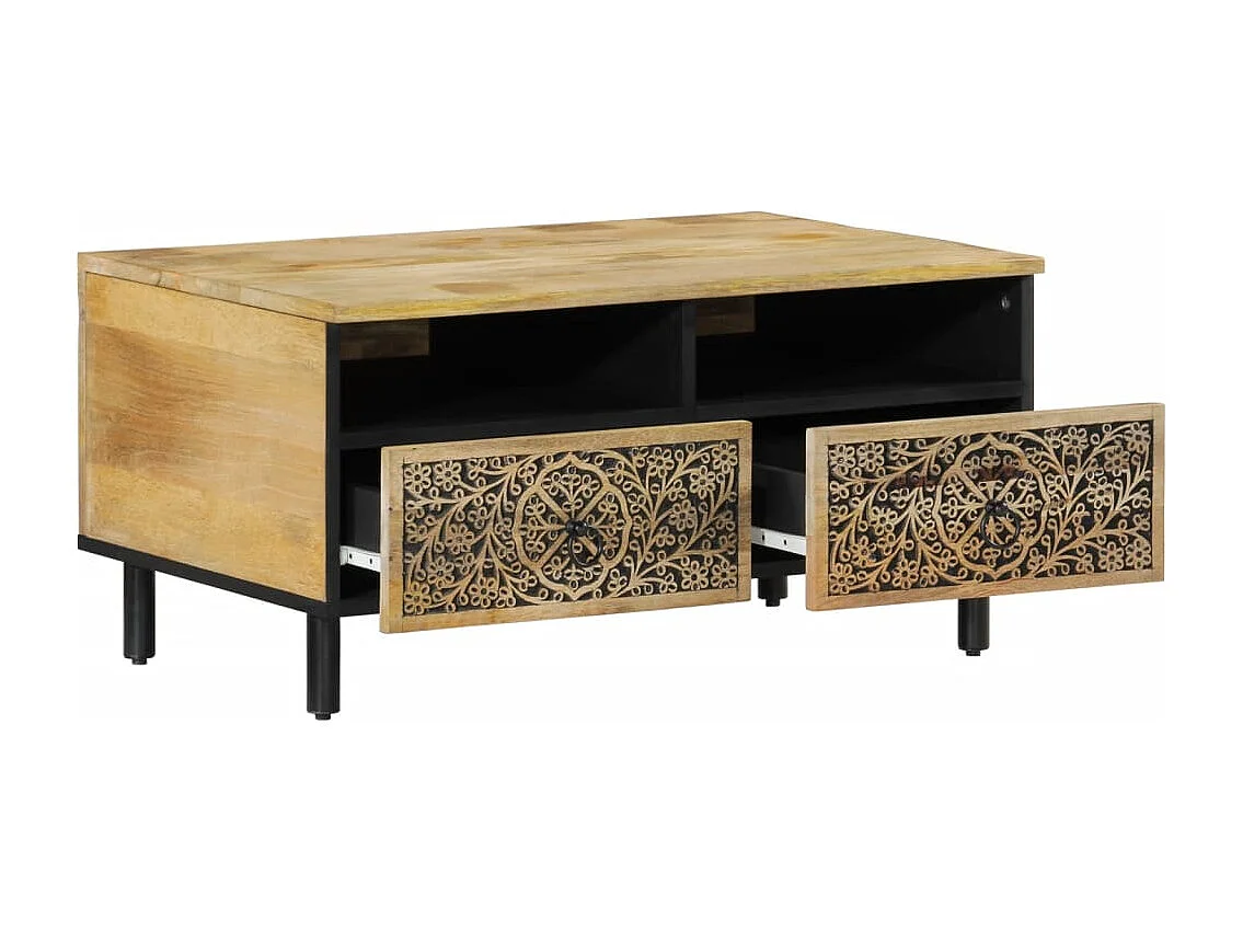 Table basse 80x54x40 cm bois de manguier massif