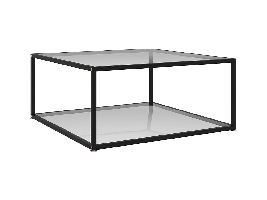 Table basse Transparent 80x80x35 cm Verre trempé