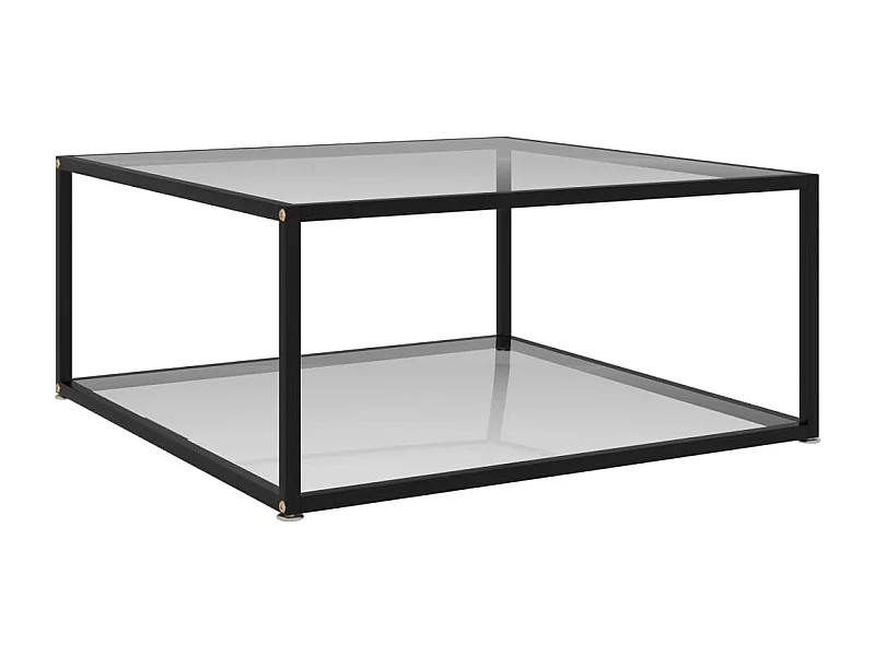 Table basse Transparent 80x80x35 cm Verre trempé