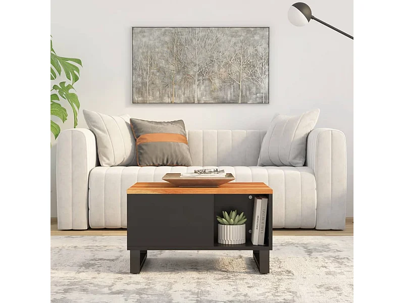 Mesa de centro 60x50x35 cm madeira de acácia maciça