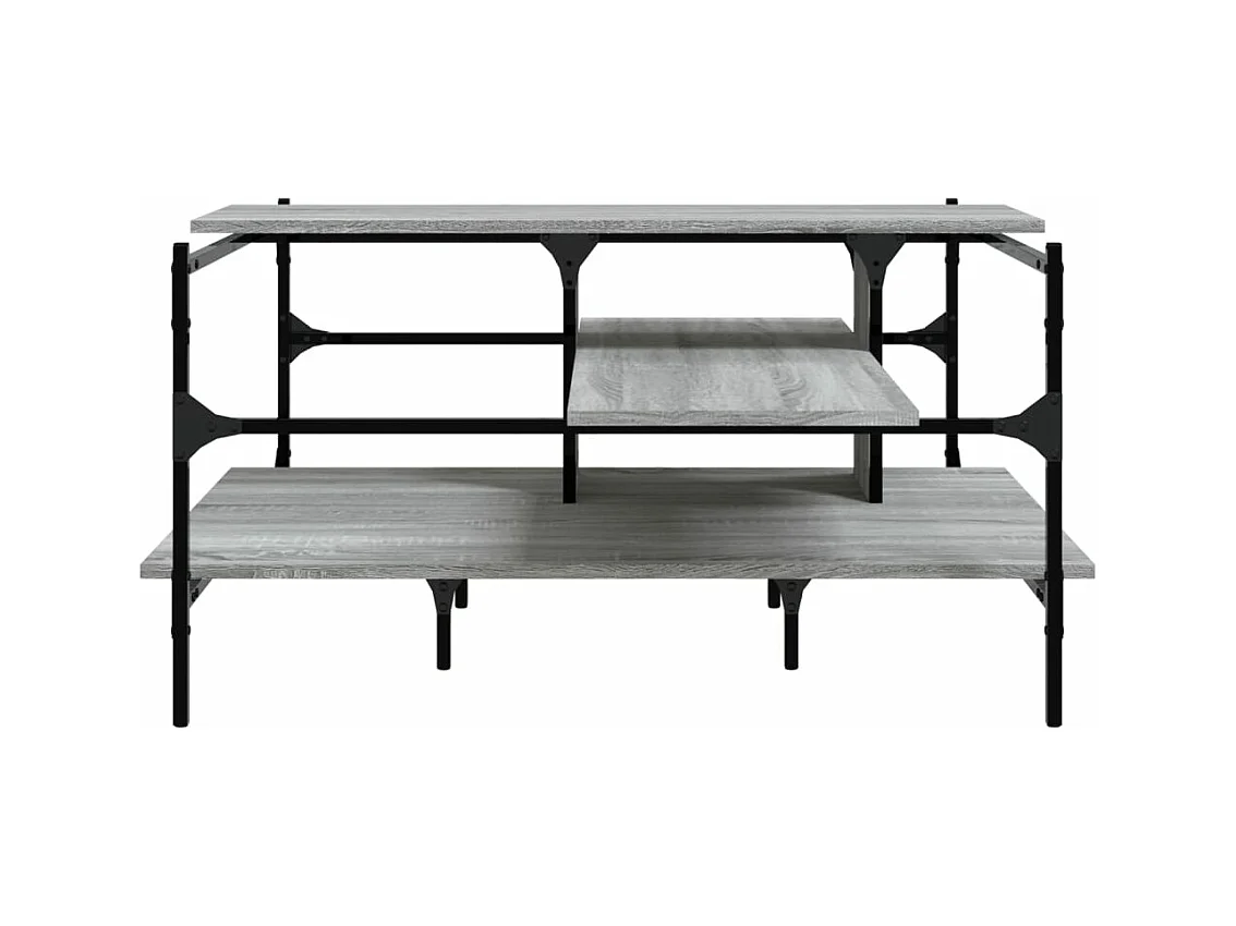 Table basse sonoma gris 100x100x48,5 cm bois d'ingénierie