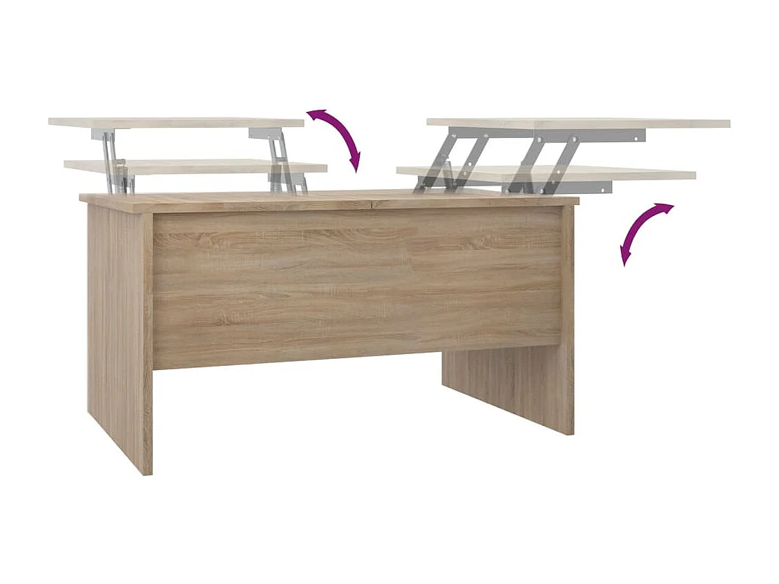 Table basse Chêne sonoma 80x50x42,5 cm Bois d'ingénierie