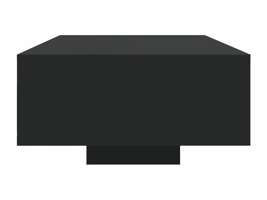 Table basse avec lumières LED noir 85x55x31 cm