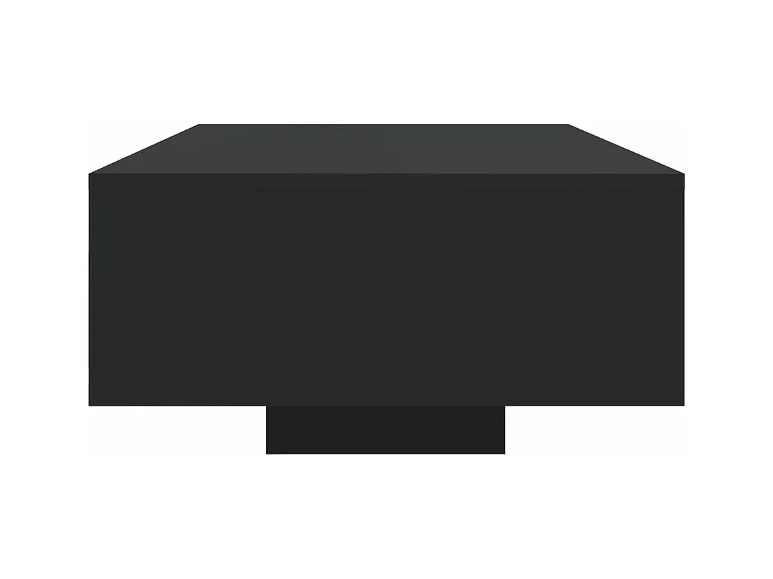 Table basse avec lumières LED noir 85x55x31 cm