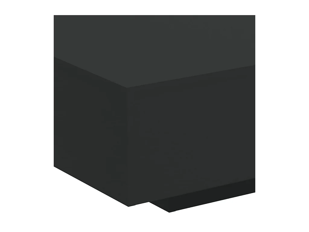 Table basse avec lumières LED noir 85x55x31 cm