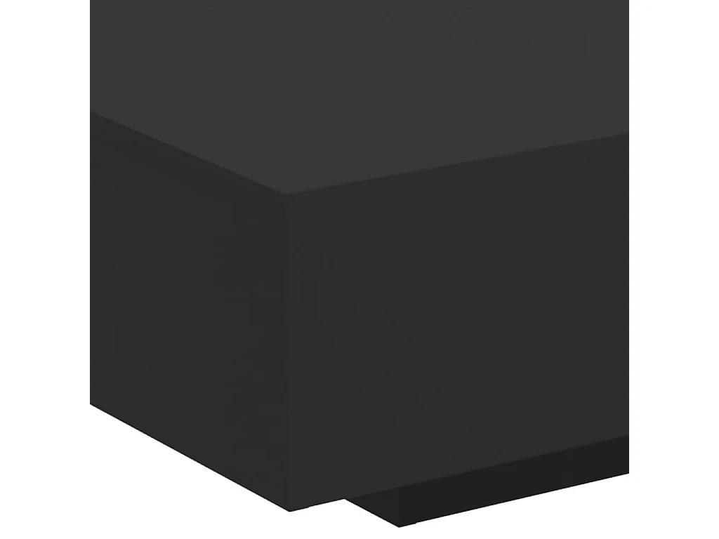 Table basse avec lumières LED noir 85x55x31 cm