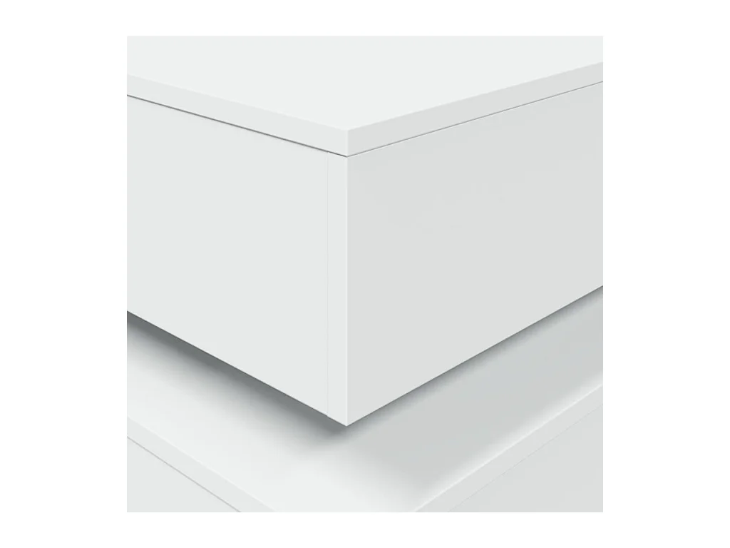 Table basse avec lumières LED blanc 90x50x40 cm