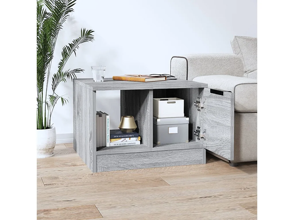 Table basse Sonoma gris 50x50x36 cm Bois d'ingénierie