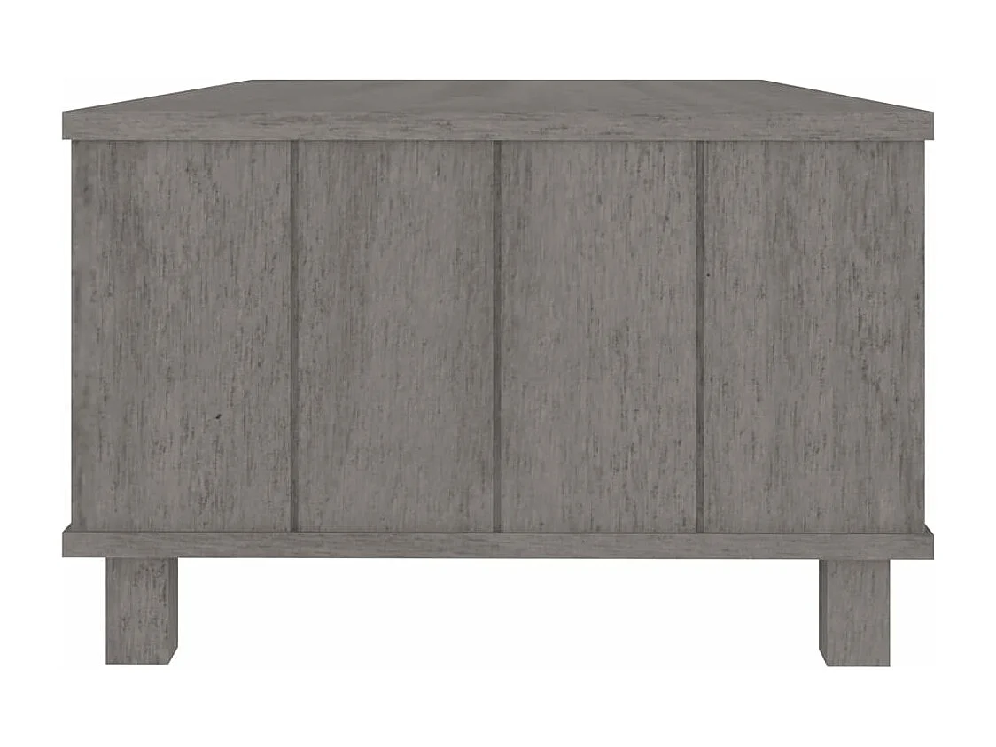 Table basse HAMAR Gris clair 100x55x35 cm Bois massif de pin