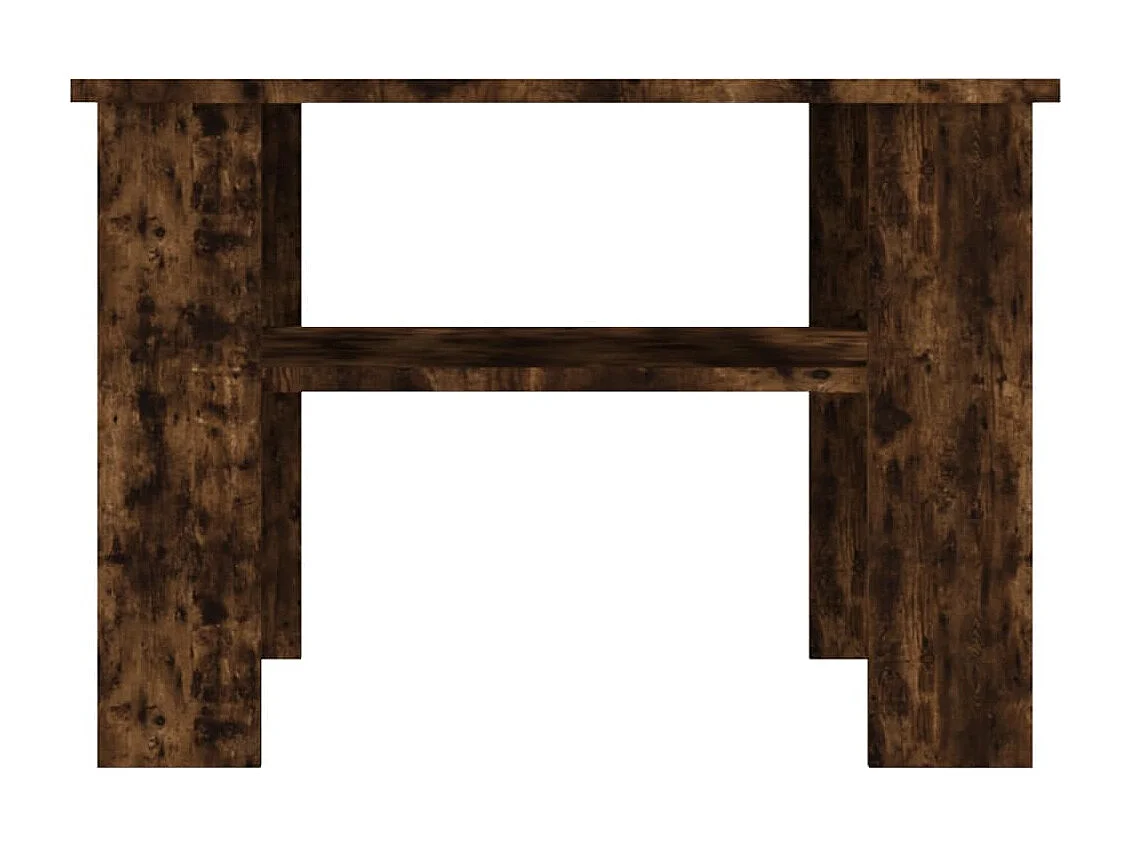 Table basse Chêne fumé 60x60x42 cm Bois d'ingénierie