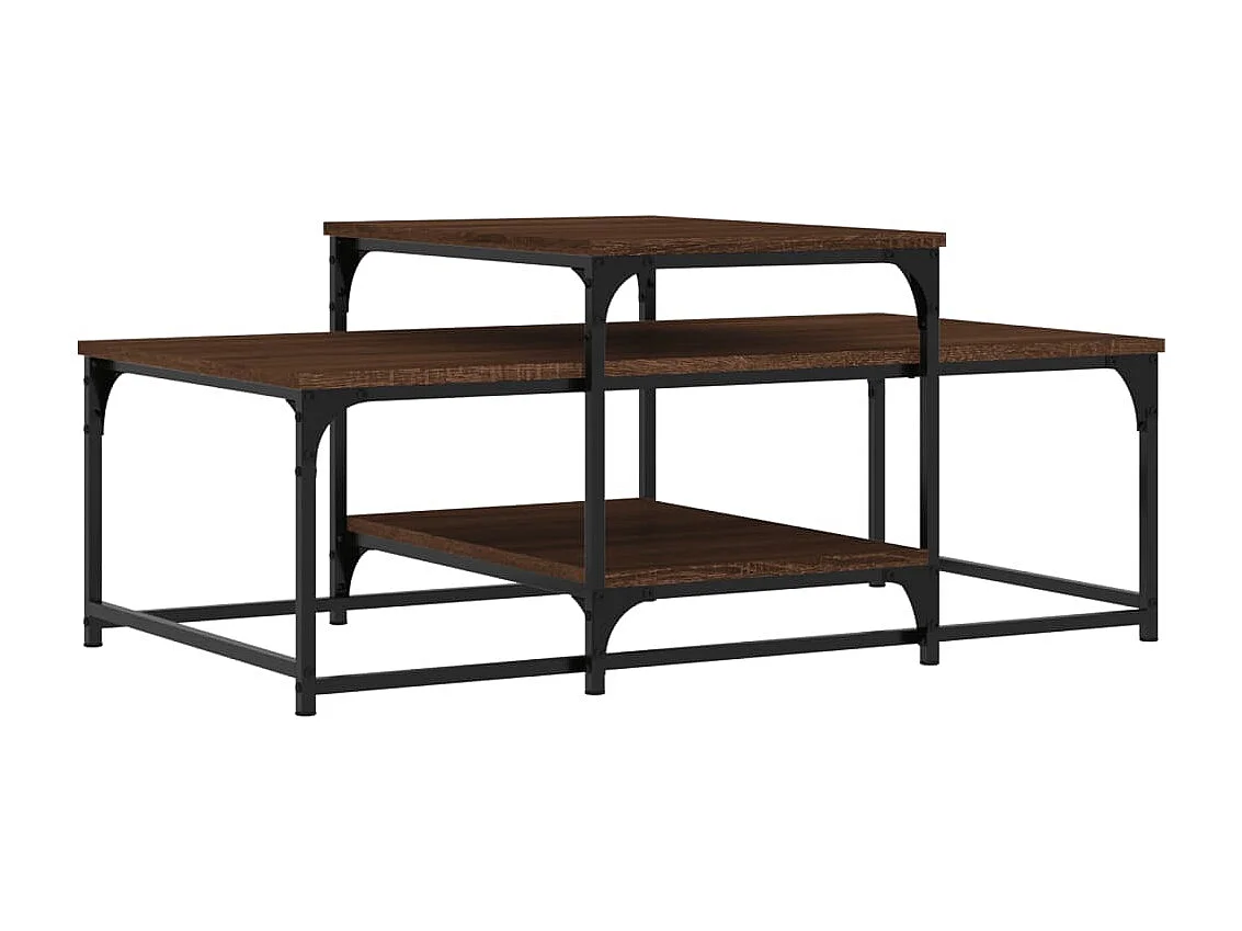 Salontafel 102x60x45 cm bewerkt hout bruin eikenkleur