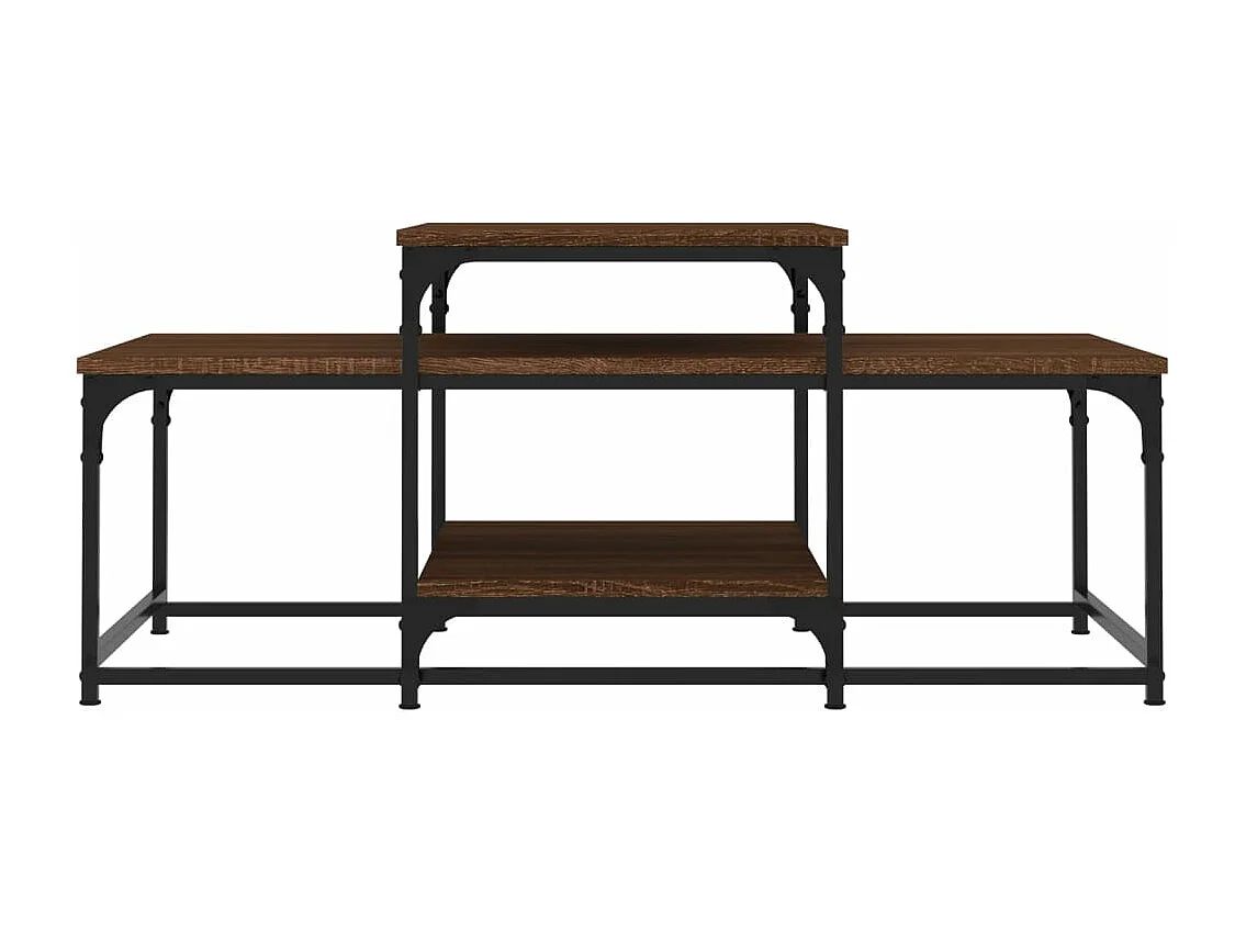 Salontafel 102x60x45 cm bewerkt hout bruin eikenkleur