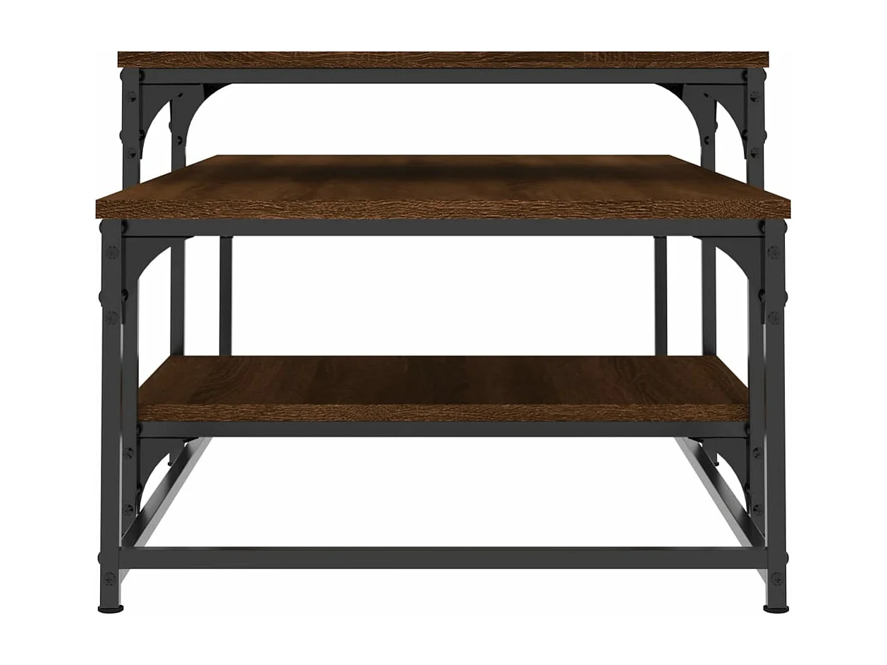 Salontafel 102x60x45 cm bewerkt hout bruin eikenkleur