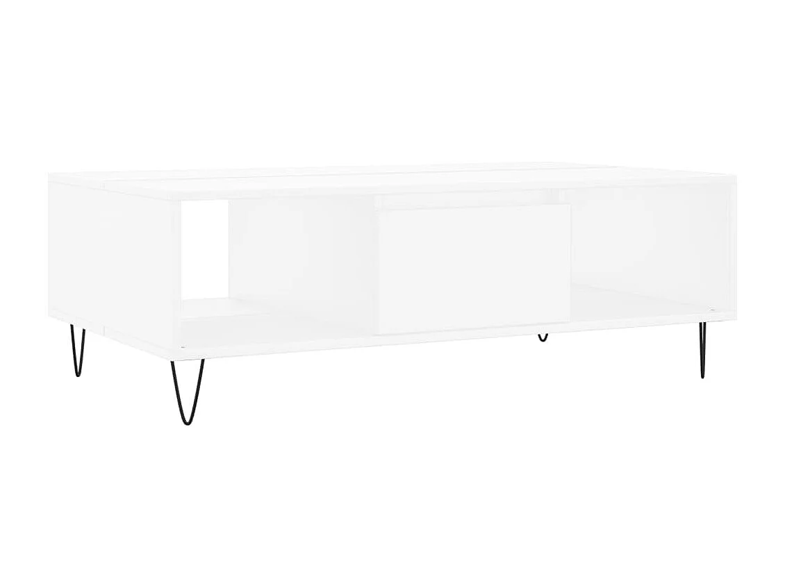 Salontafel 104x60x35 cm bewerkt hout wit