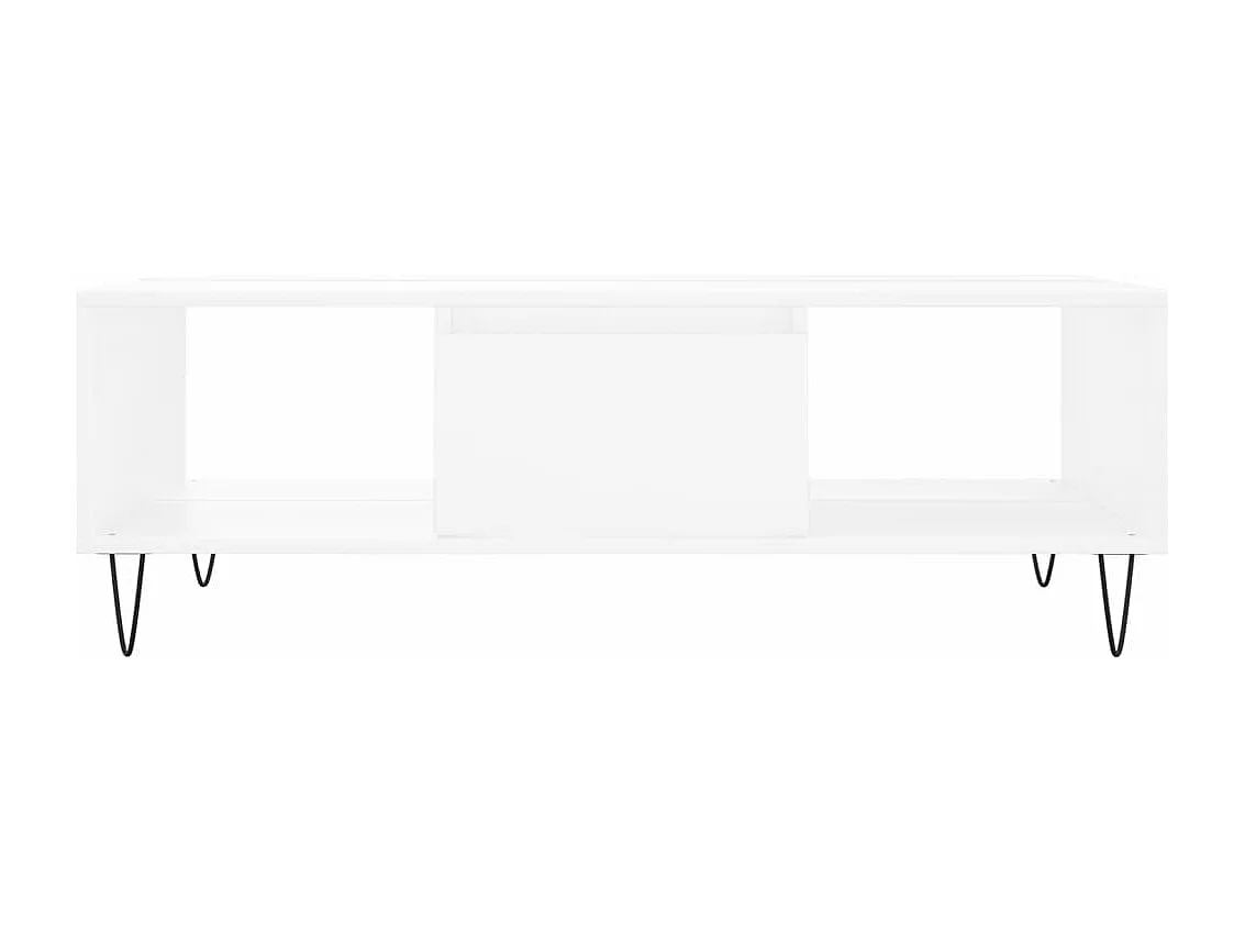 Salontafel 104x60x35 cm bewerkt hout wit