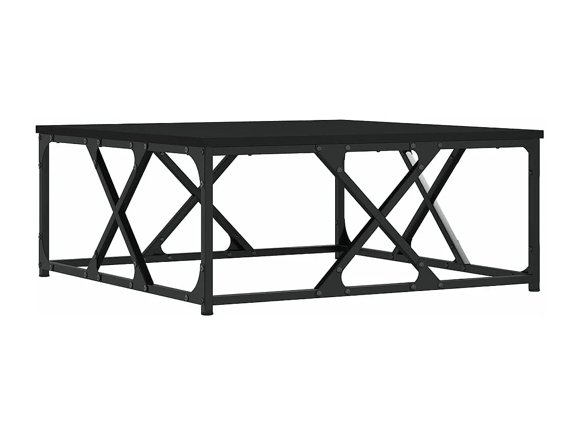 Table basse noir 70x70x30 cm bois d'ingénierie
