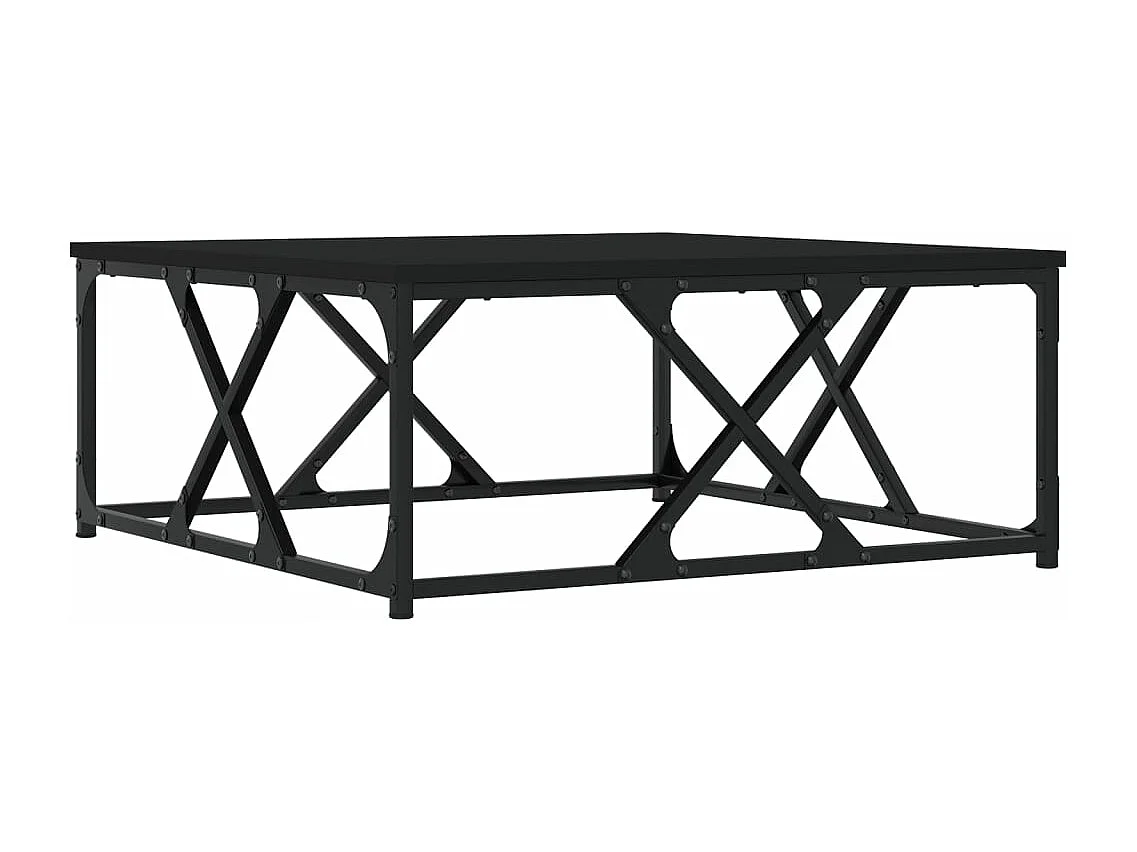Table basse noir 70x70x30 cm bois d'ingénierie