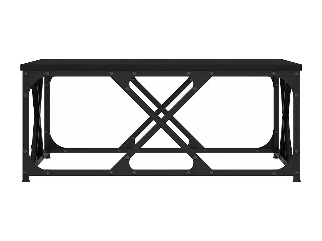 Table basse noir 70x70x30 cm bois d'ingénierie