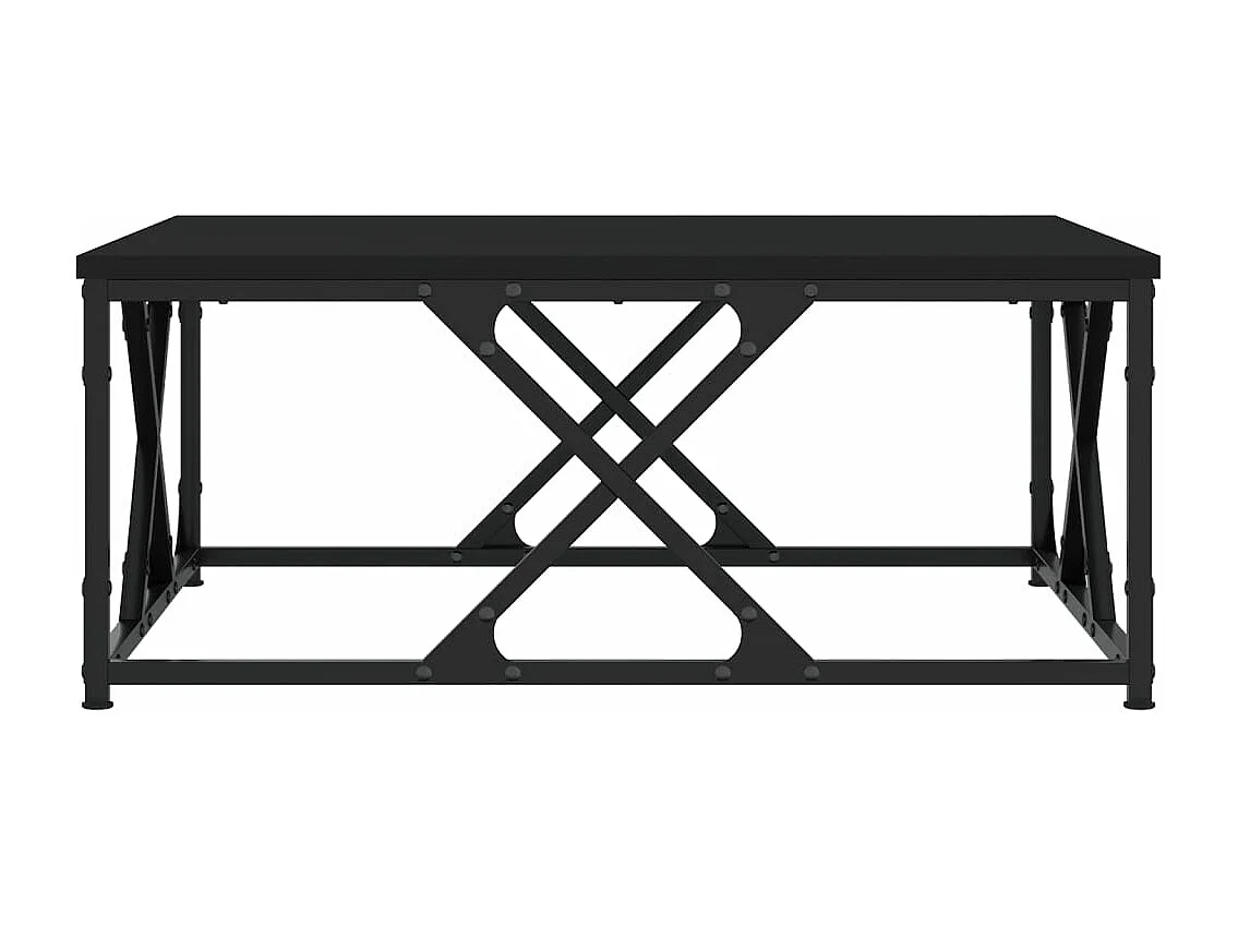 Table basse noir 70x70x30 cm bois d'ingénierie