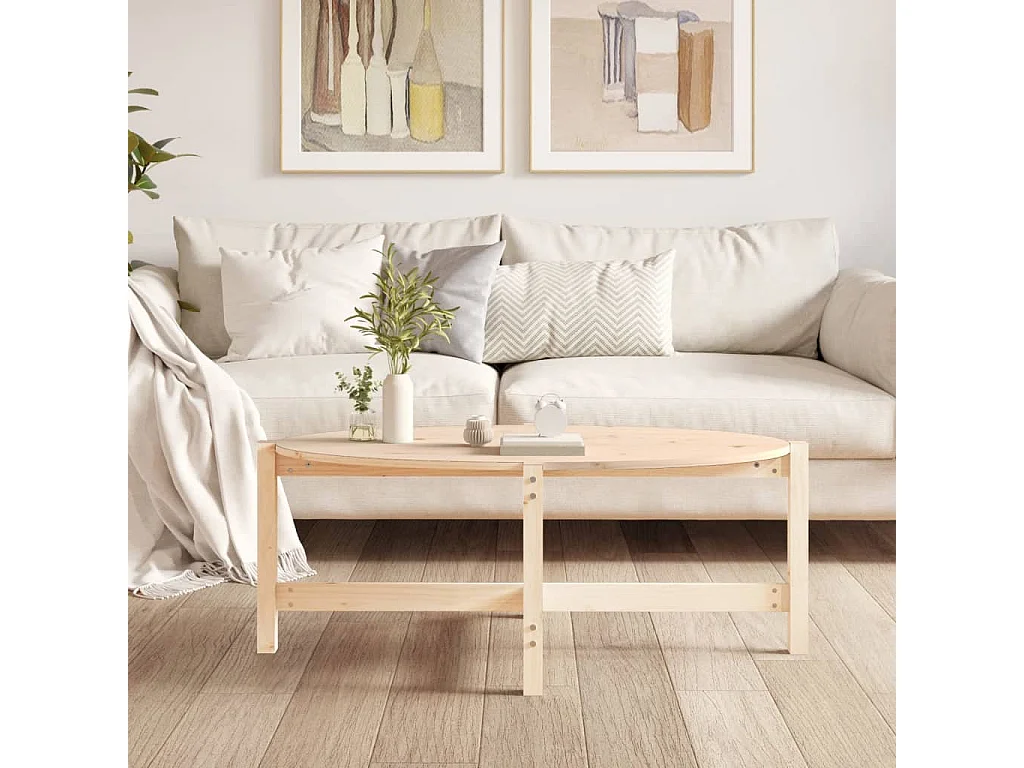 Table basse 118x63x45 cm Bois massif de pin