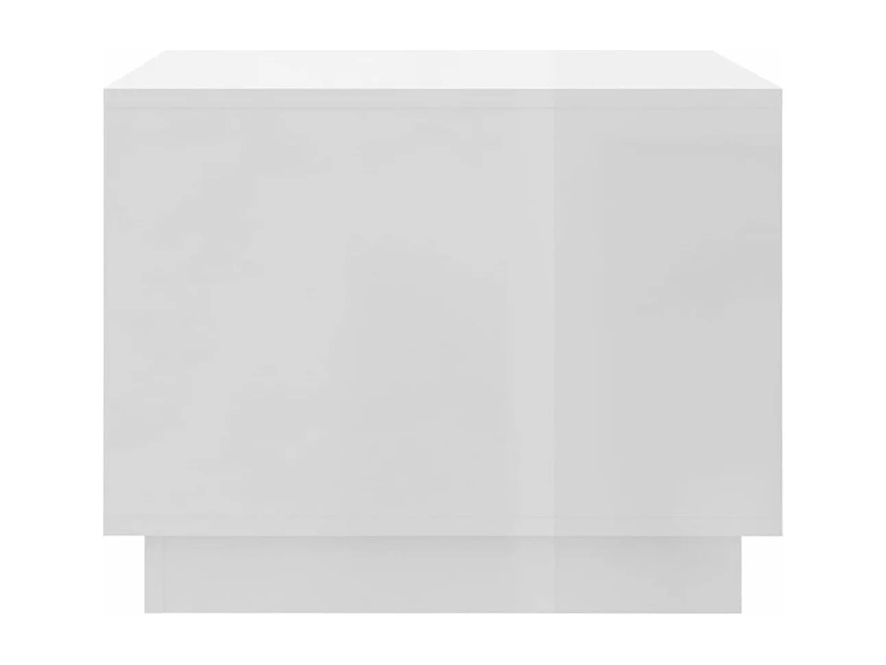 Table basse Blanc brillant 55x55x43 cm Aggloméré