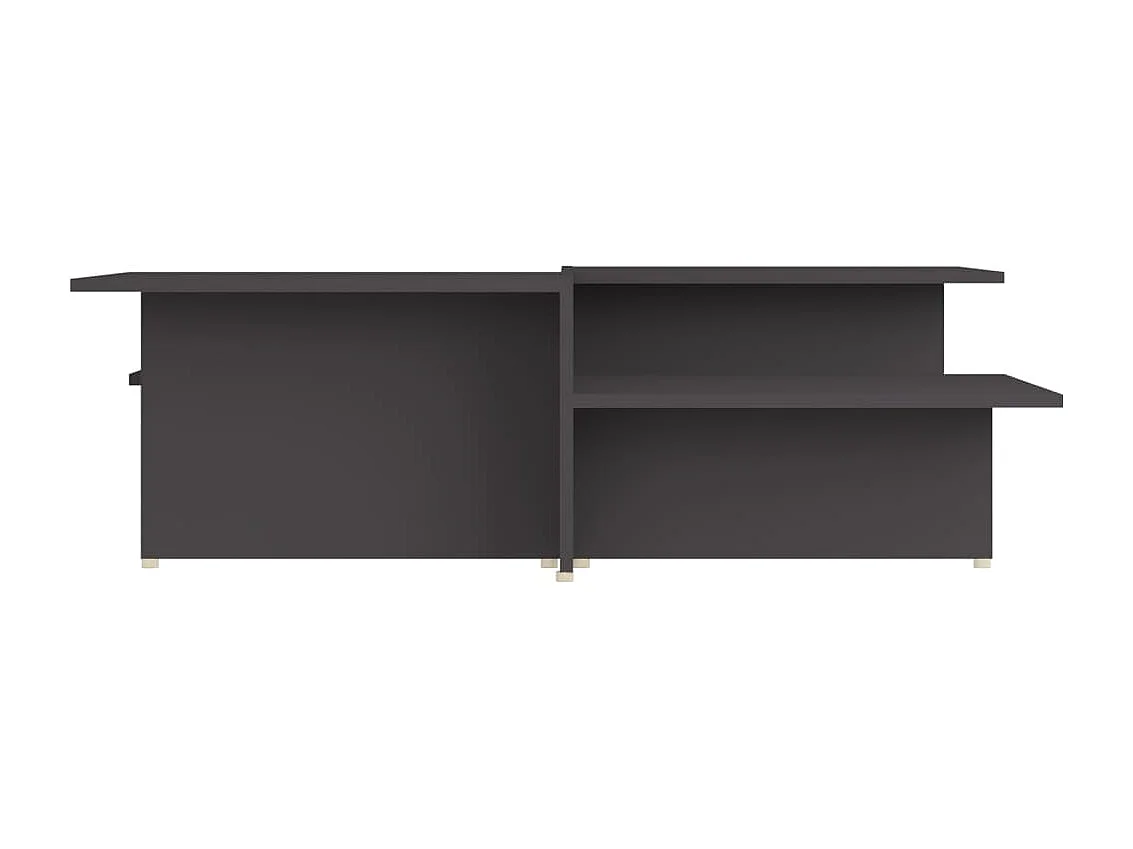 Mesa de centro 2 piezas madera contrachapada gris 111,5x50x33cm