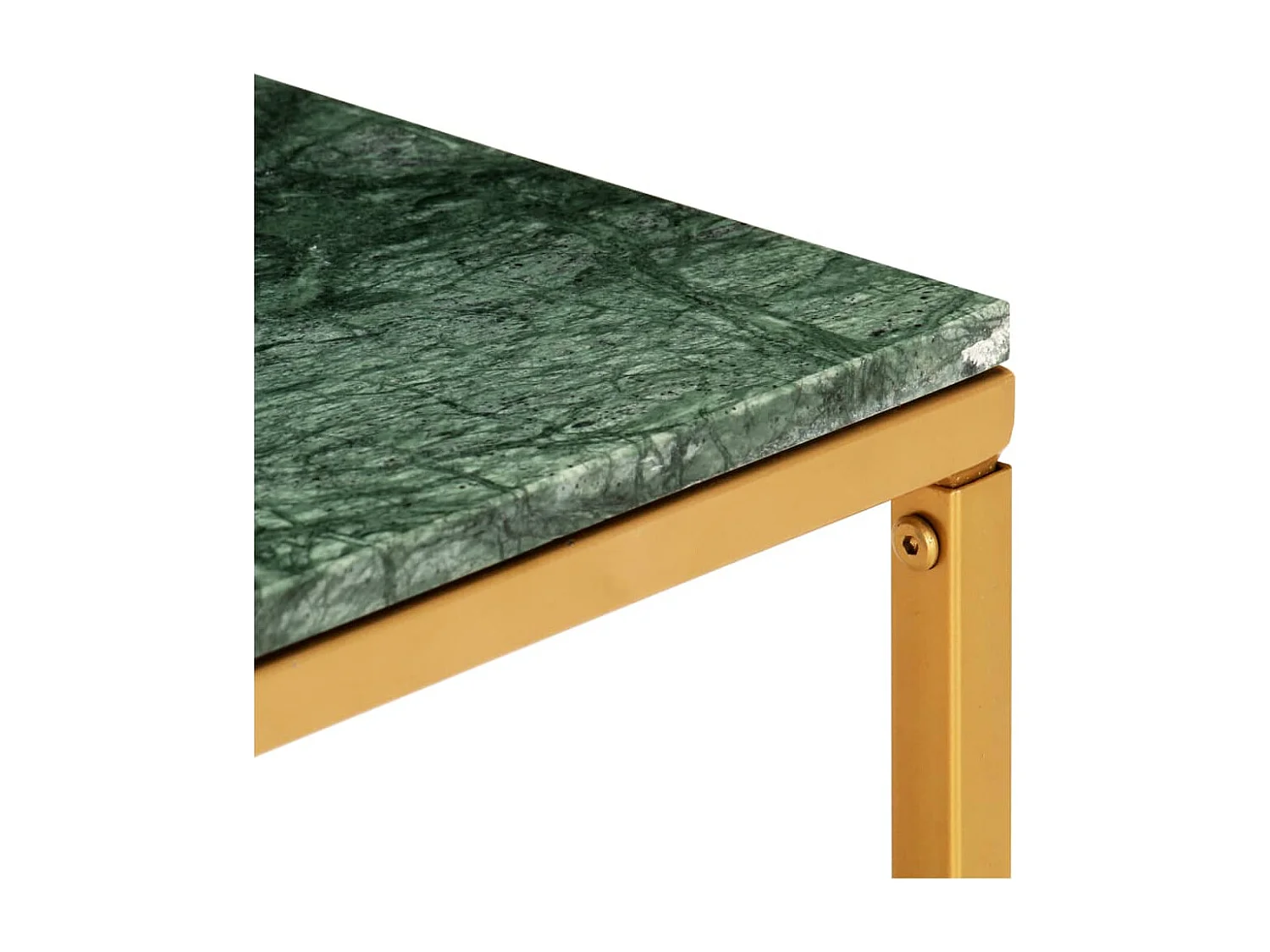 Table basse Vert 60x60x35 cm Pierre véritable et texture marbre