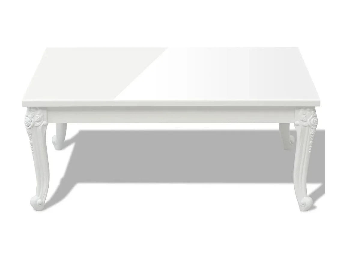 Table basse 100 x 60 x 42 cm Laquée Blanc