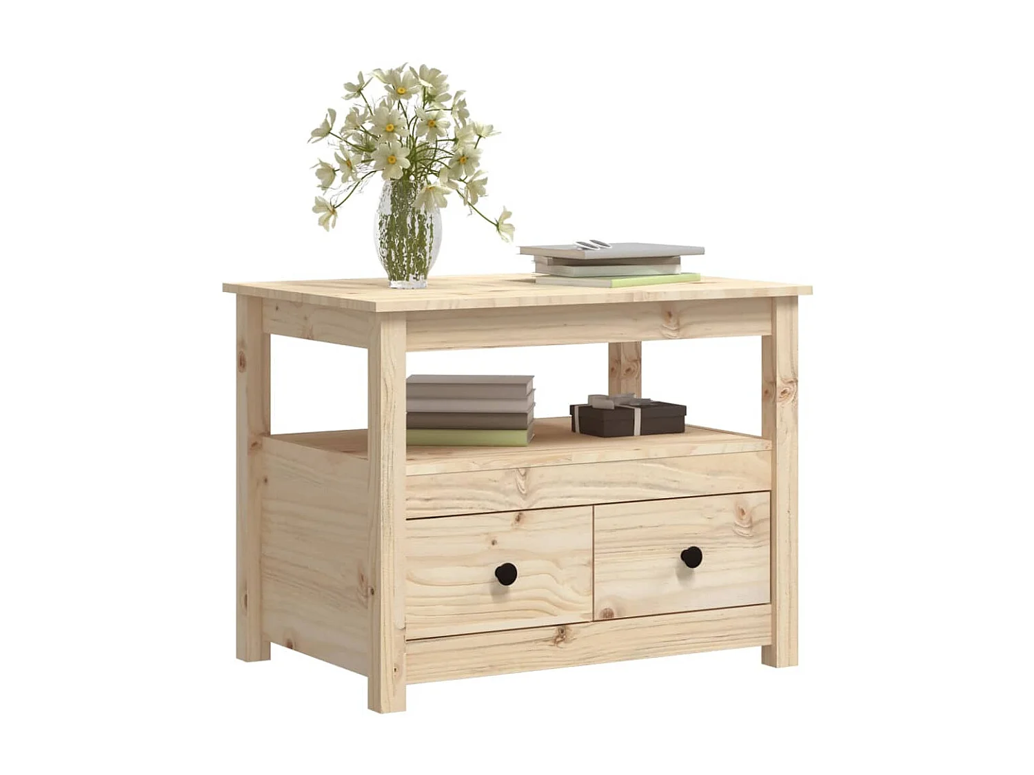 Table basse 71x49x55 cm Bois massif de pin