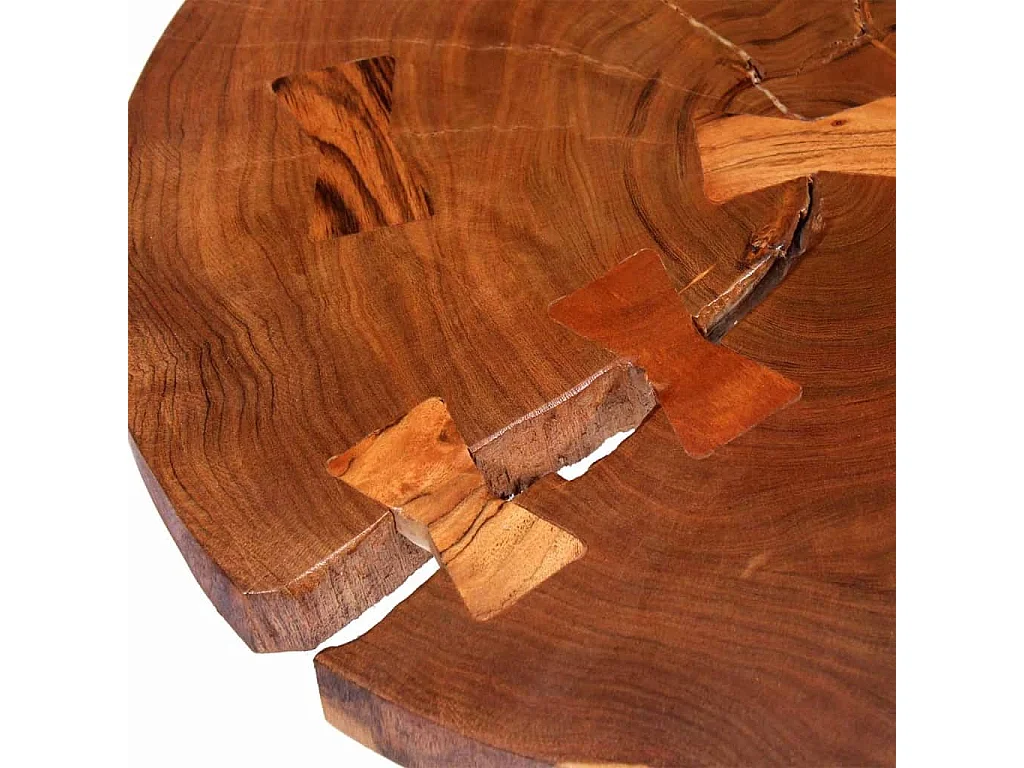 Mesa de centro de tronco madeira de acácia maciça (55-60)x40 cm