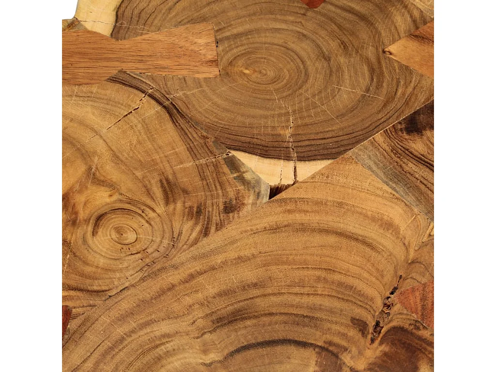 Mesa de centro de tronco madeira de acácia maciça (55-60)x40 cm