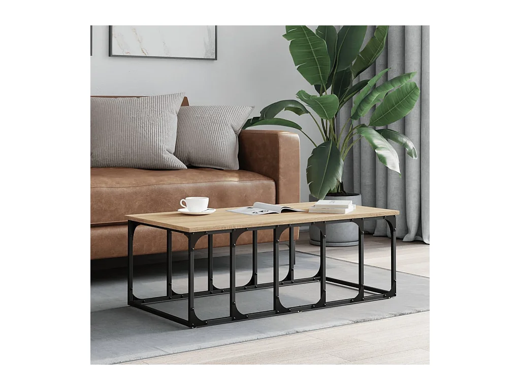 Table basse chêne sonoma 100x50x35,5 cm bois d'ingénierie