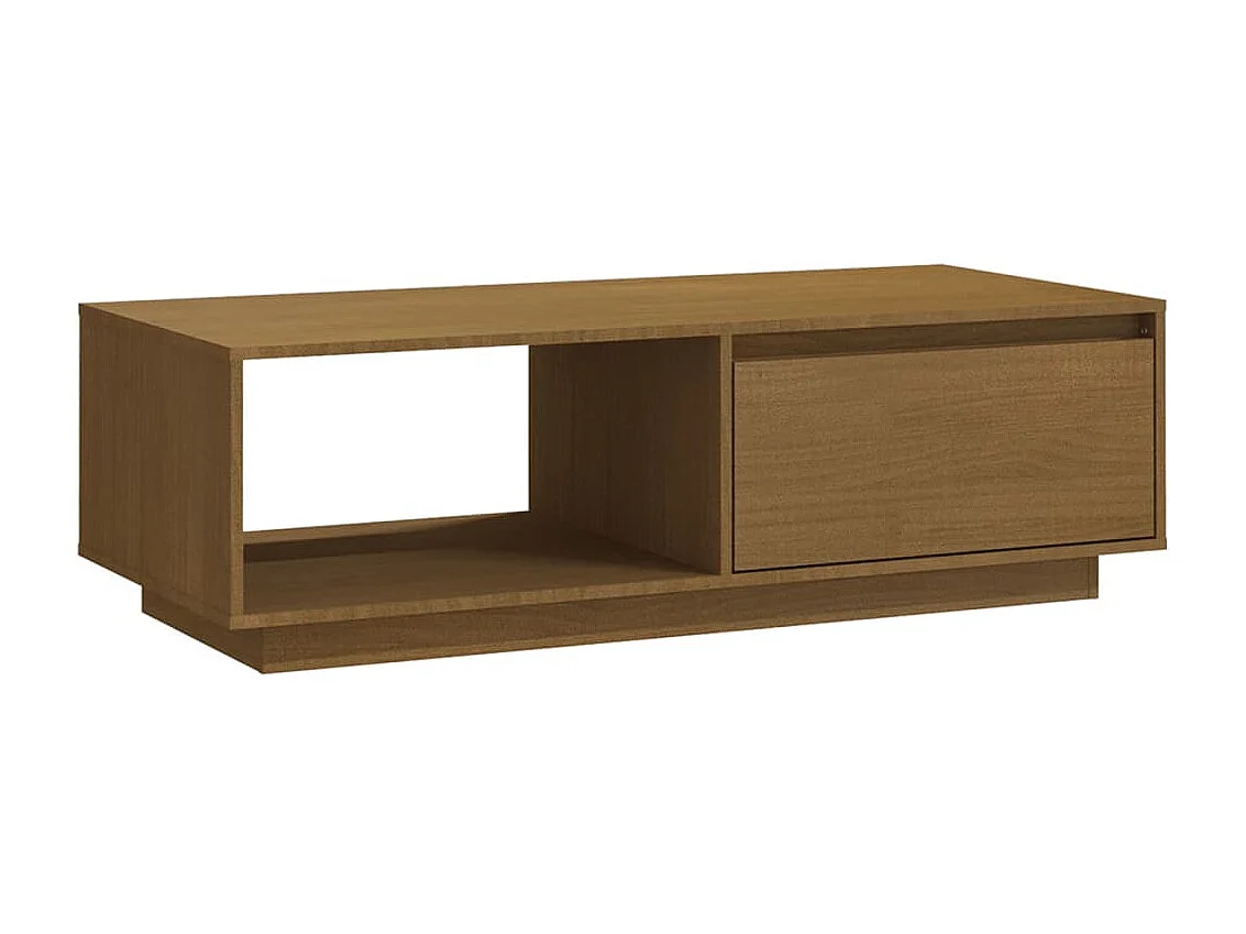Table basse Marron miel 110x50x33,5 cm Bois de pin massif