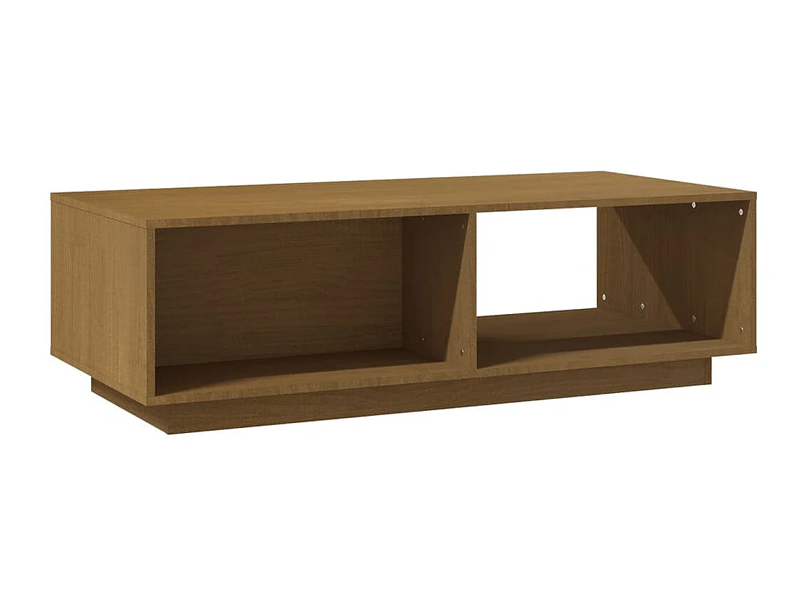 Table basse Marron miel 110x50x33,5 cm Bois de pin massif